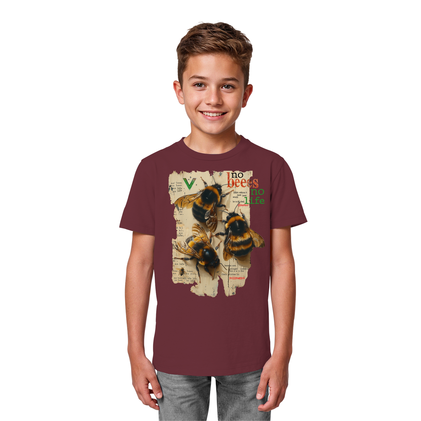 vegwear "no bees no life" - Kinder bio T-Shirt