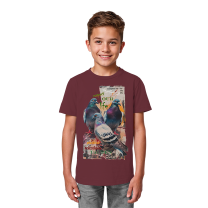 vegwear "respect our life - Tauben" - unisex Kinder Bio T-Shirt