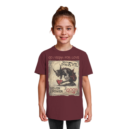 vegwear "why does evil" - unisex Bio Kinder T-Shirt
