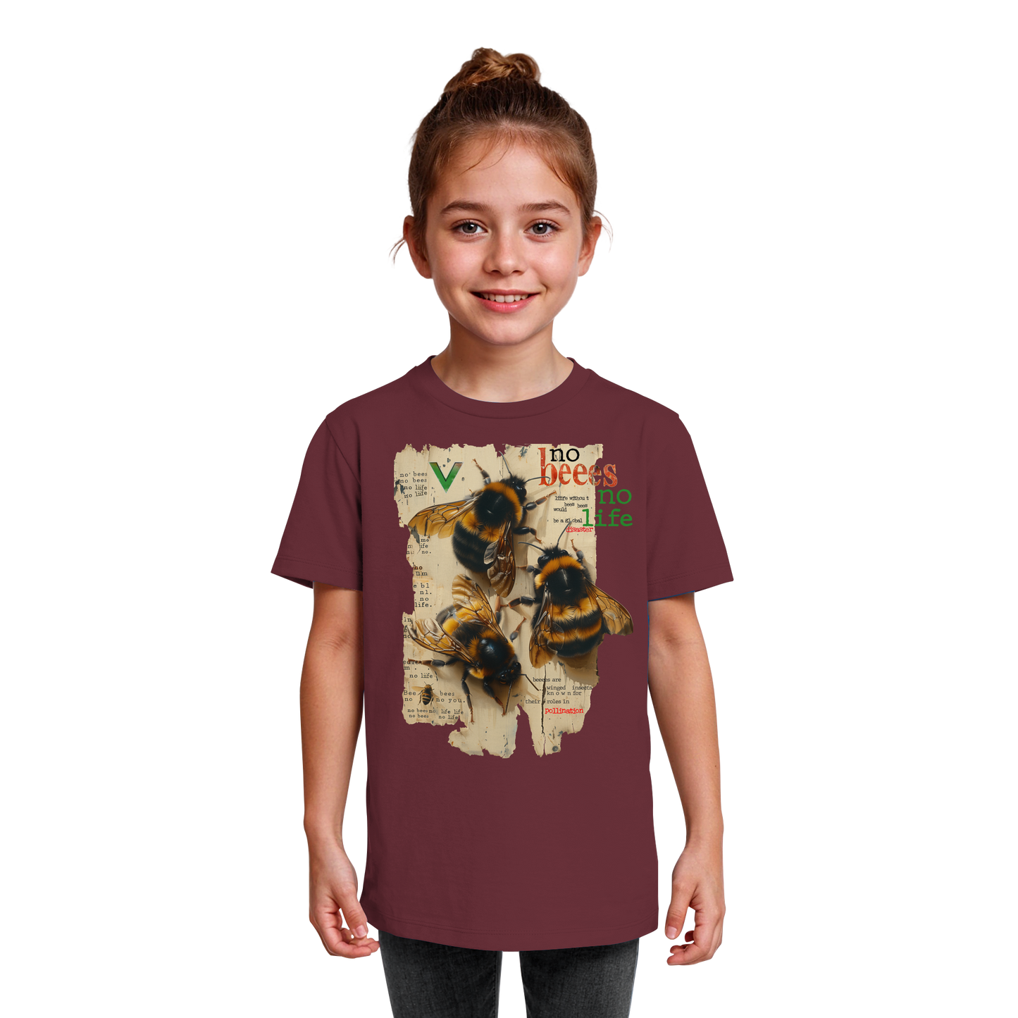 vegwear "no bees no life" - Kinder bio T-Shirt