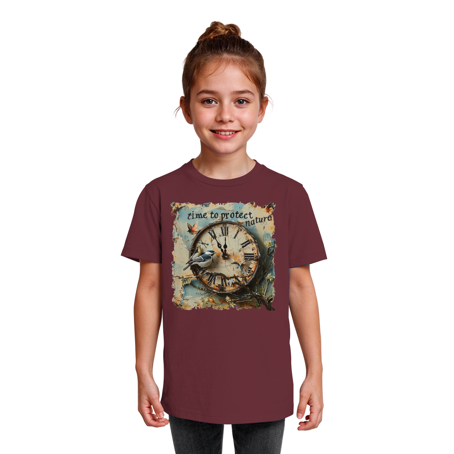 vegwear "time to protect nature" - unisex Kinder T-Shirt, nachhaltige Mode