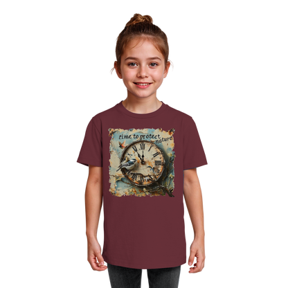 vegwear "time to protect nature" - unisex Kinder T-Shirt, nachhaltige Mode