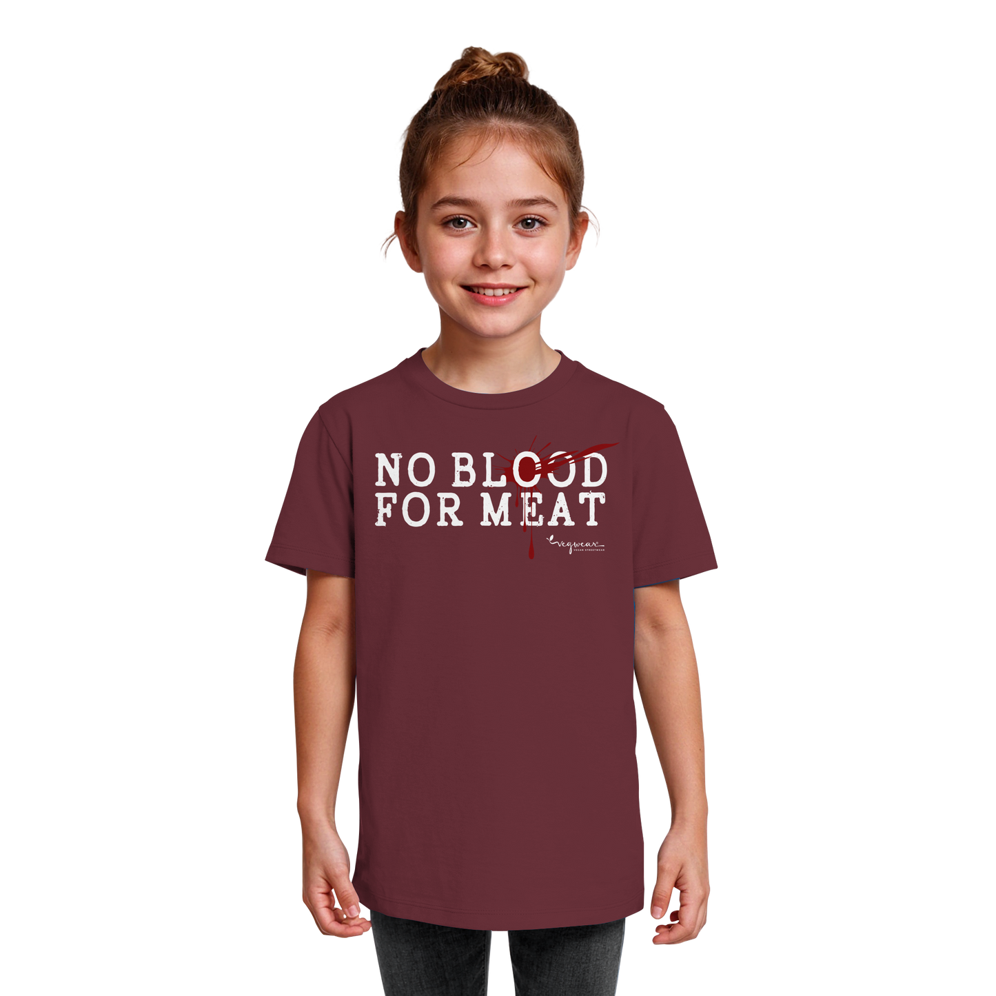 Bio-T-Shirt für Kinder: "no blood for meat" Bio-T-Shirt | vegwear