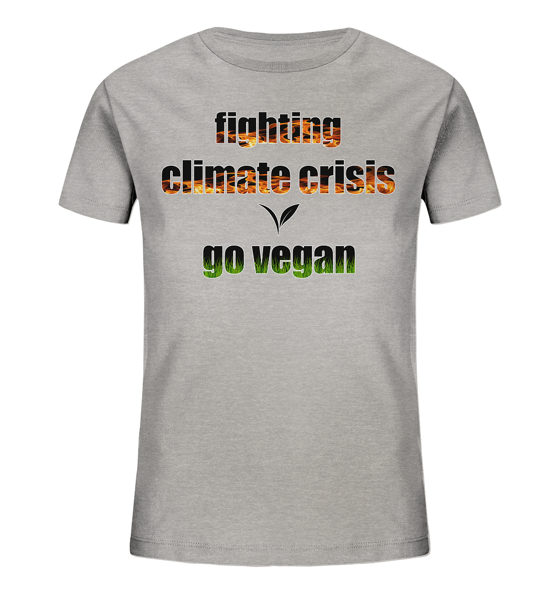 Motif "fighting climate cirsis" - children's organic T-shirt