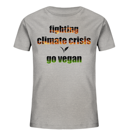 Motif "fighting climate cirsis" - children's organic T-shirt