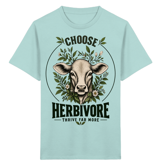 veganes unisex Kids T-Shirt - "choose herbivore" - Bio Baumwolle - vegwear