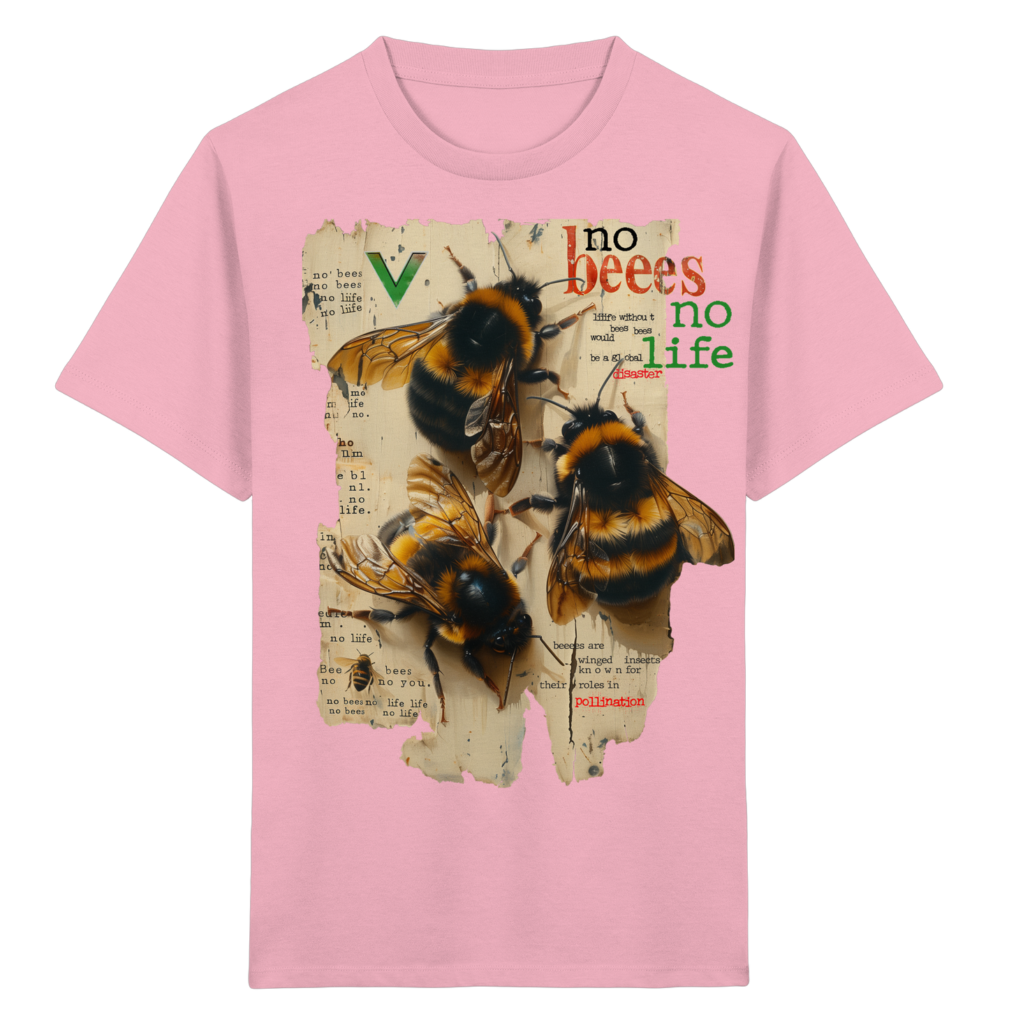 vegwear "no bees no life" - Kinder bio T-Shirt