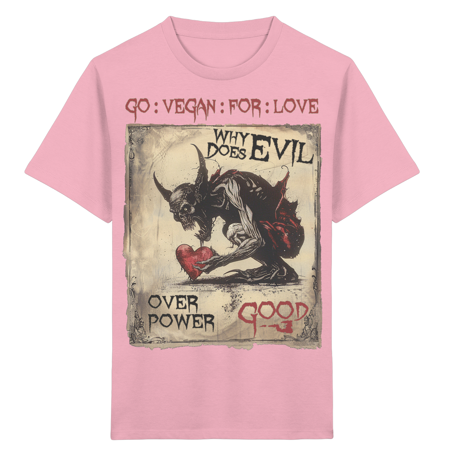 vegwear "why does evil" - unisex Bio Kinder T-Shirt