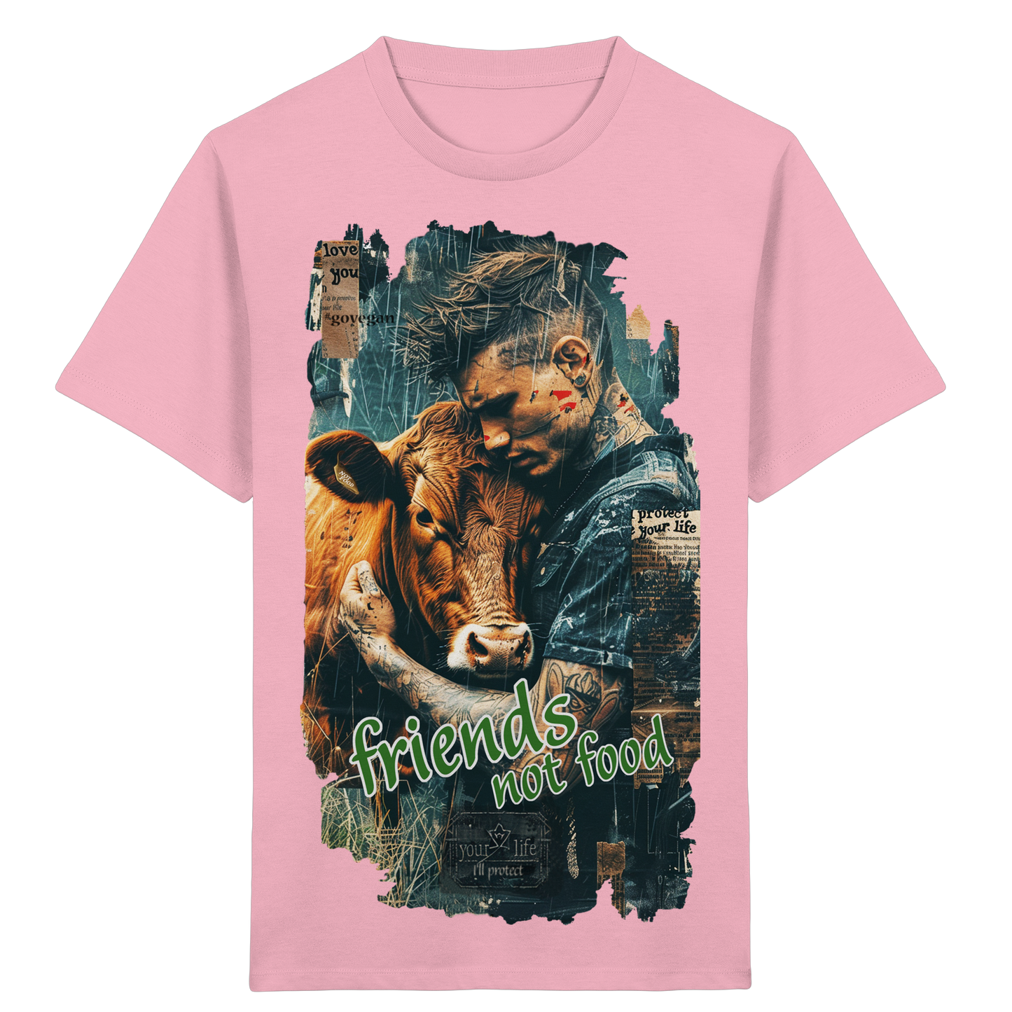 vegwear "friends not food" - unisex Kids bio T-Shirt, vegan, fair