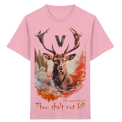 unisex Kids Bio T-Shirt: 'thou shalt not kill 5th' | vegwear 