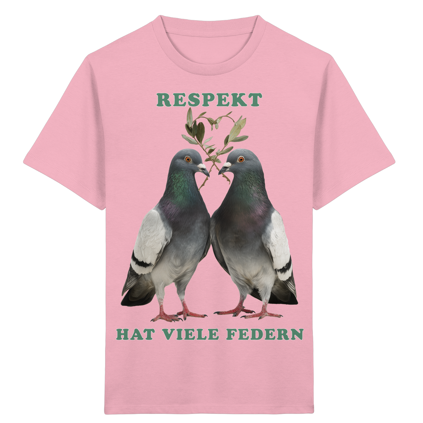 vegwear "Respekt hat viele Federn" - unisex Bio Kids Shirt