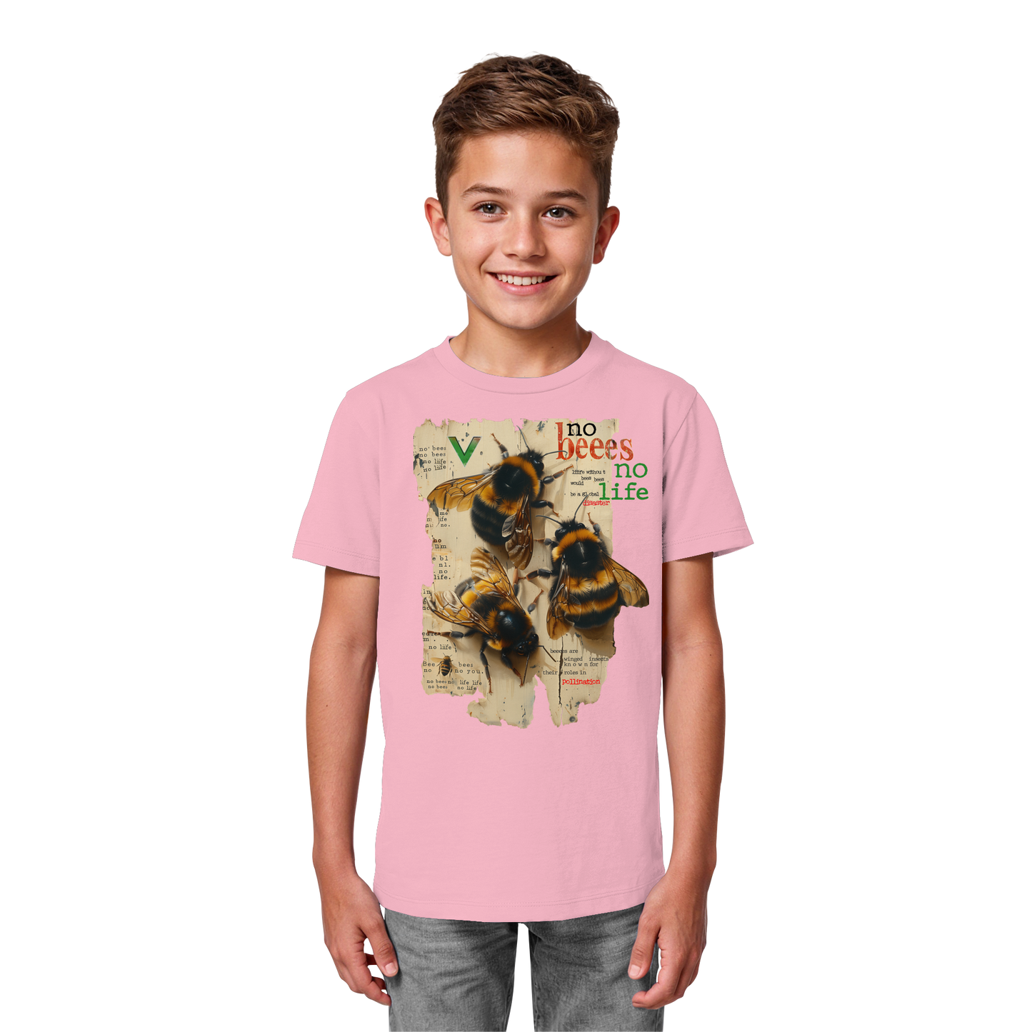 vegwear "no bees no life" - Kinder bio T-Shirt