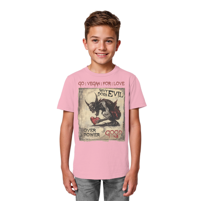 vegwear "why does evil" - unisex Bio Kinder T-Shirt