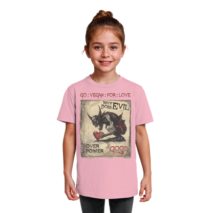 vegwear "why does evil" - unisex Bio Kinder T-Shirt