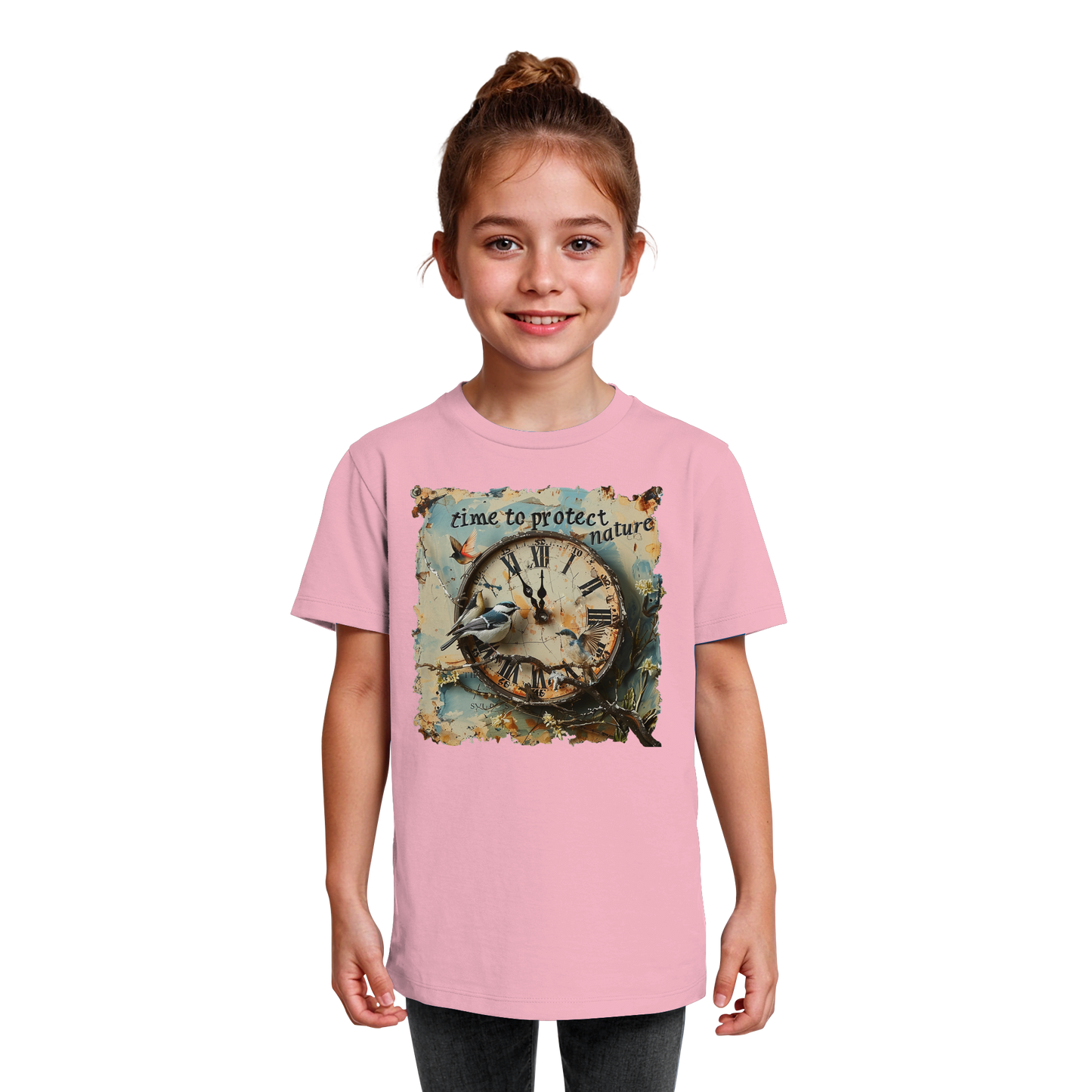 vegwear "time to protect nature" - unisex Kinder T-Shirt, nachhaltige Mode