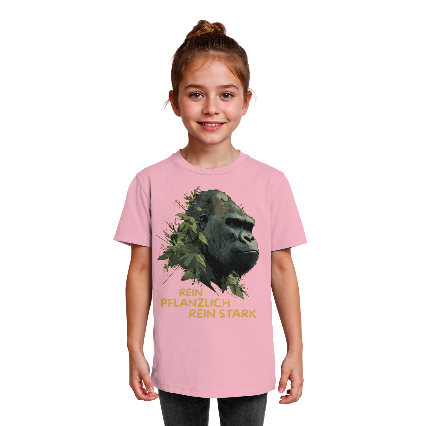 vegwear "Gorilla, rein pflanzlich rein stark" - unisex Kids T-Shirt, bio vegan