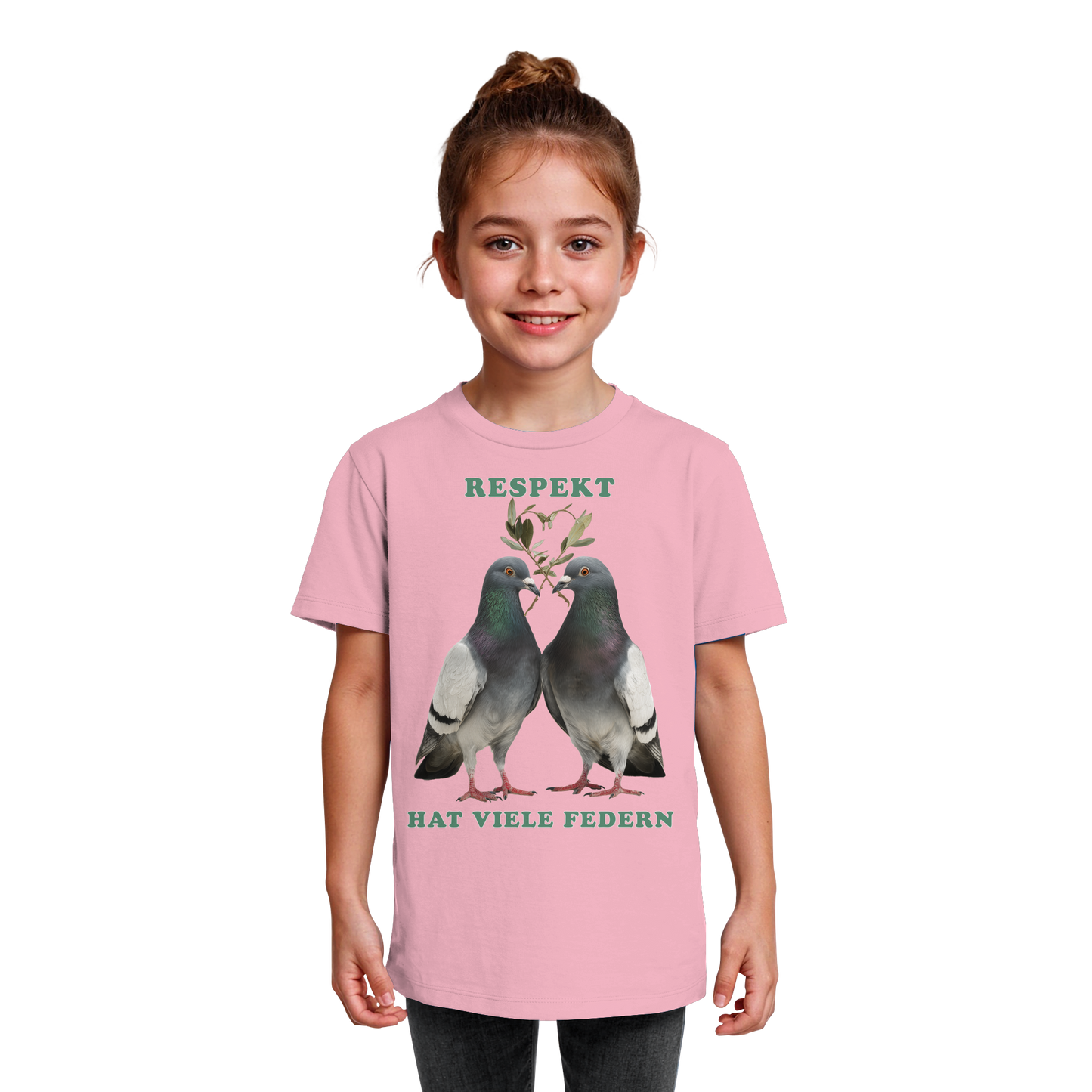 vegwear "Respekt hat viele Federn" - unisex Bio Kids Shirt