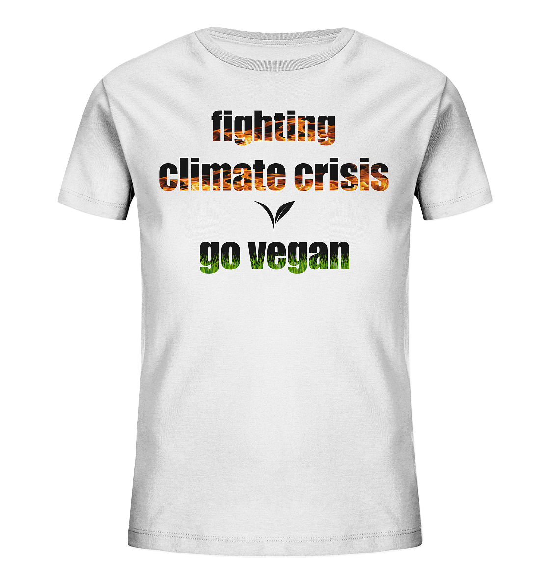 Motif "fighting climate cirsis" - children's organic T-shirt