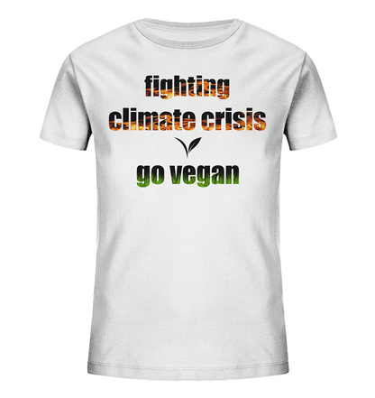 Motif "fighting climate cirsis" - children's organic T-shirt