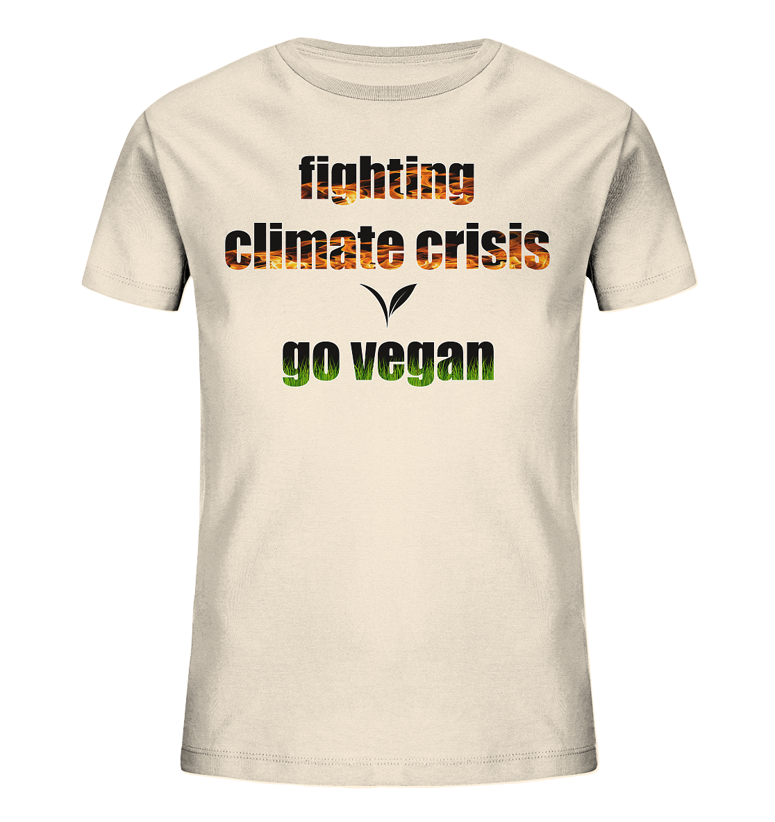 Motif "fighting climate cirsis" - children's organic T-shirt