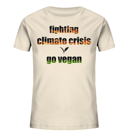 Motif "fighting climate cirsis" - children's organic T-shirt