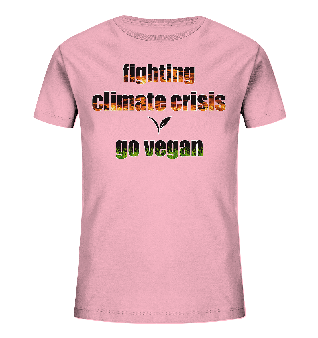 Motif "fighting climate cirsis" - children's organic T-shirt