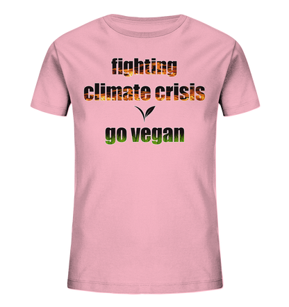 Motif "fighting climate cirsis" - children's organic T-shirt