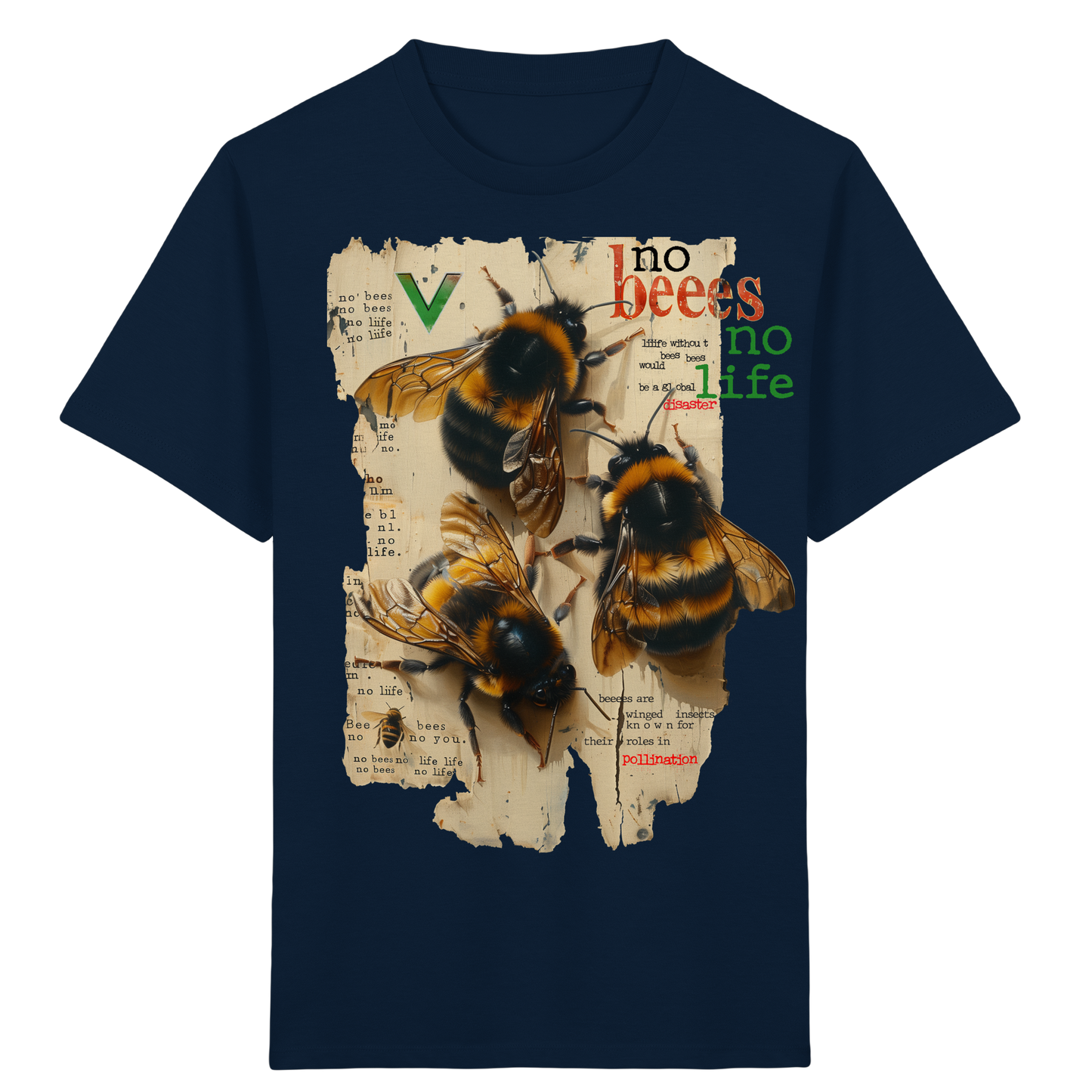 vegwear "no bees no life" - Kinder bio T-Shirt