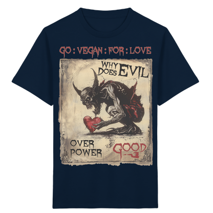vegwear "why does evil" - unisex Bio Kinder T-Shirt