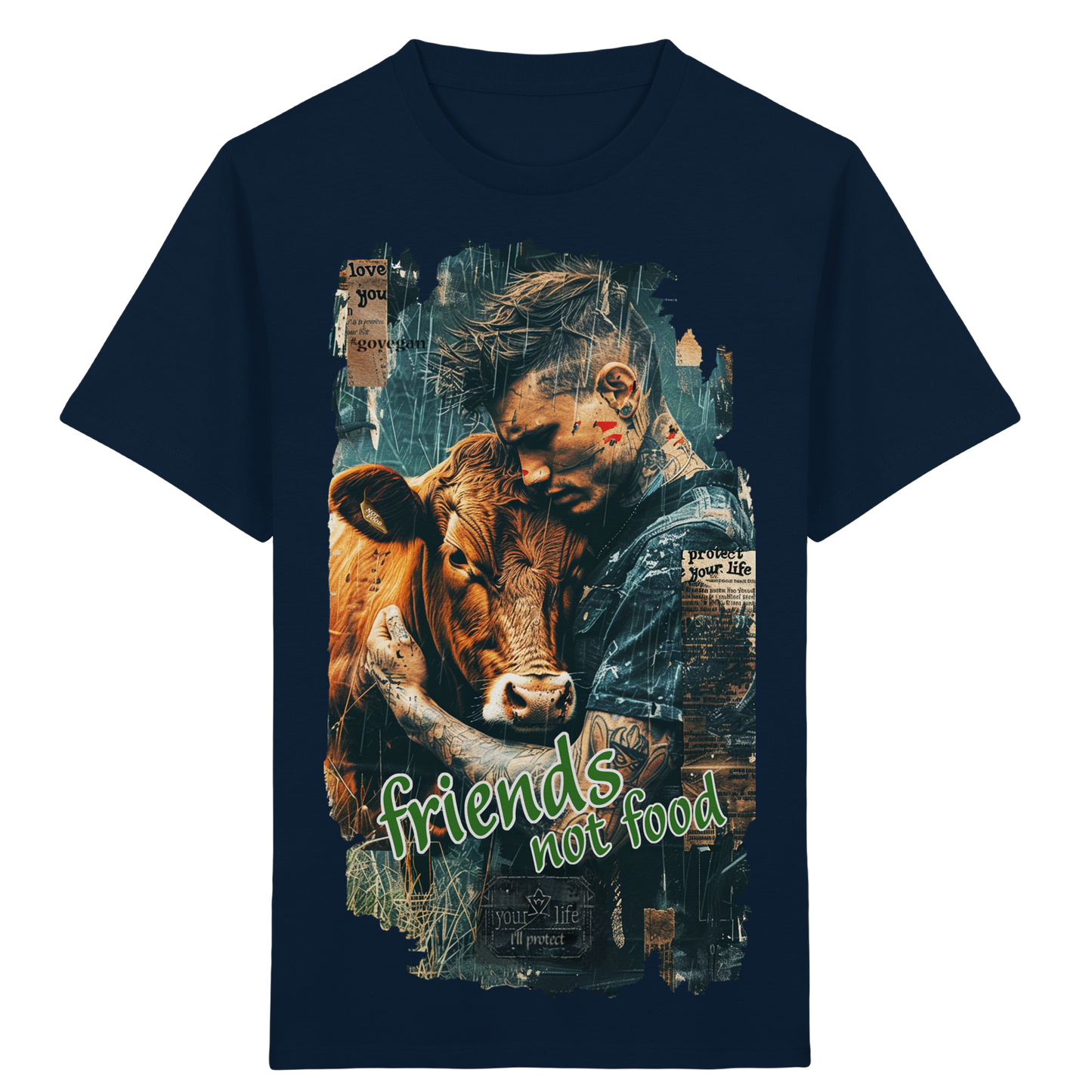 vegwear "friends not food" - unisex Kids bio T-Shirt, vegan, fair