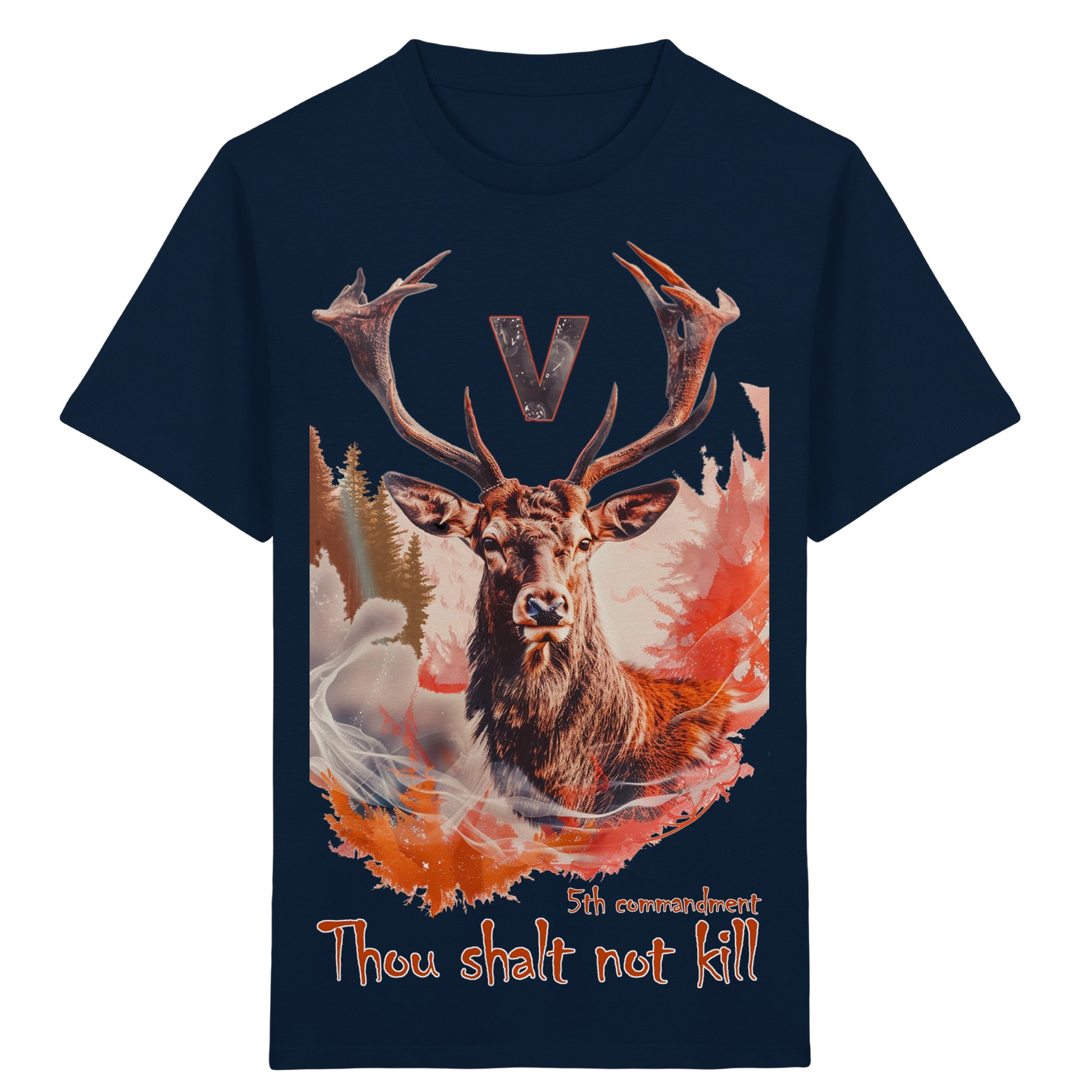 unisex Kids Bio T-Shirt: 'thou shalt not kill 5th' | vegwear 