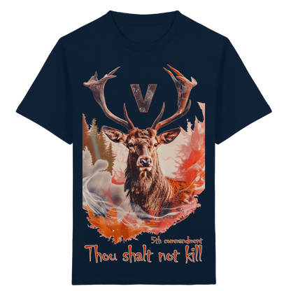 unisex Kids Bio T-Shirt: 'thou shalt not kill 5th' | vegwear 