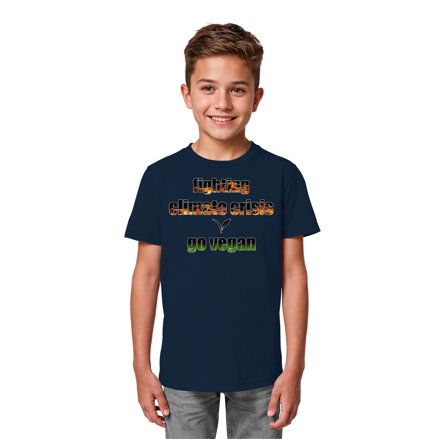 vegwear "fighting climate crisis" - Kids Bio T-Shirt für kleine Weltverbesserer