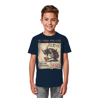 vegwear "why does evil" - unisex Bio Kinder T-Shirt