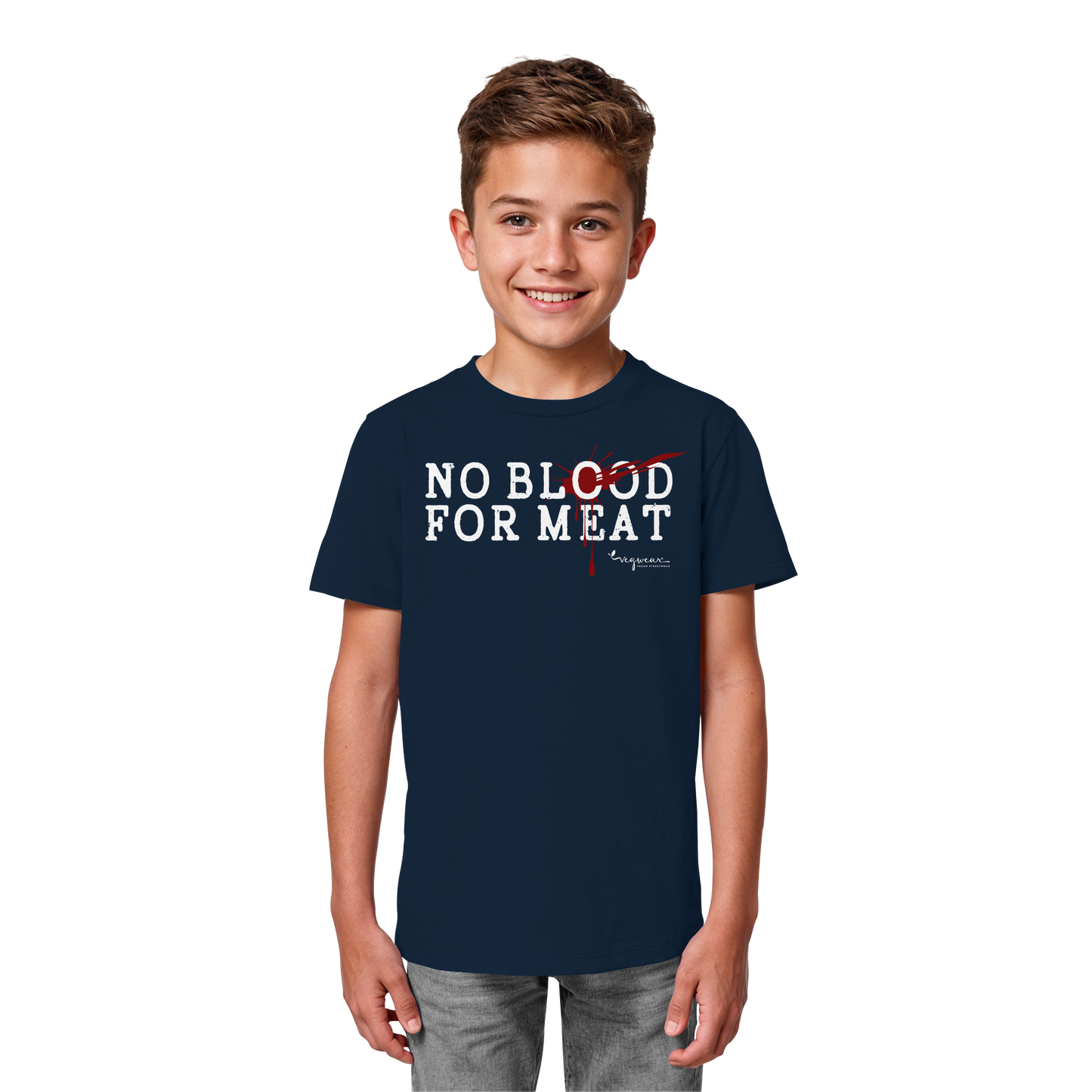 Bio-T-Shirt für Kinder: "no blood for meat" Bio-T-Shirt | vegwear