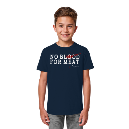 Bio-T-Shirt für Kinder: "no blood for meat" Bio-T-Shirt | vegwear