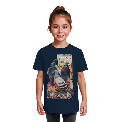vegwear "respect our life - Tauben" - unisex Kinder Bio T-Shirt