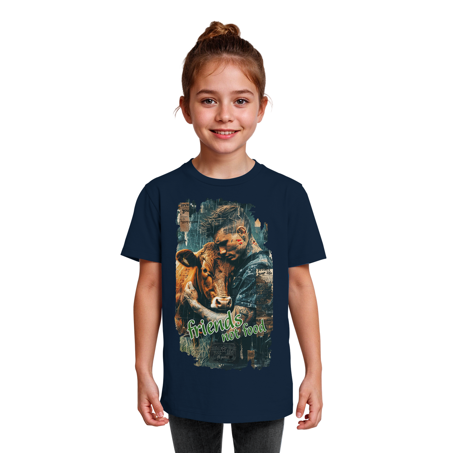 vegwear "friends not food" - unisex Kids bio T-Shirt, vegan, fair