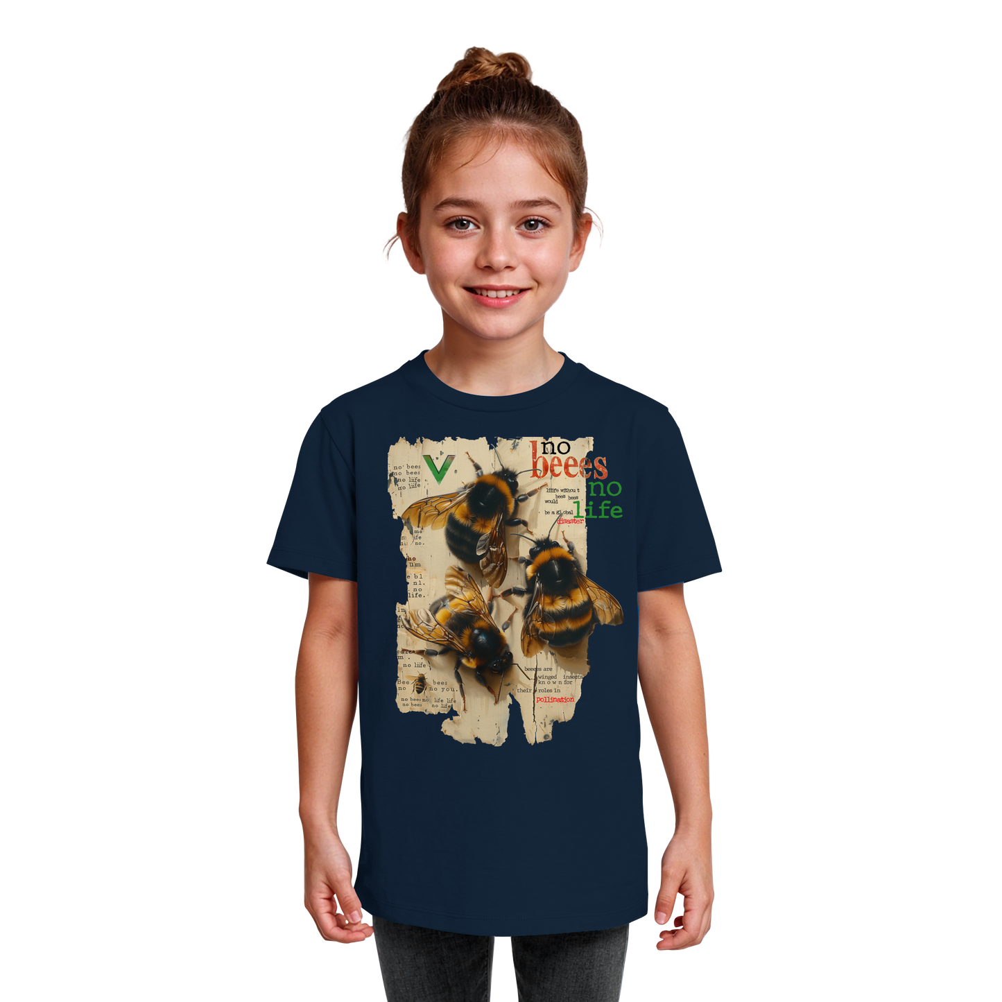 vegwear "no bees no life" - Kinder bio T-Shirt
