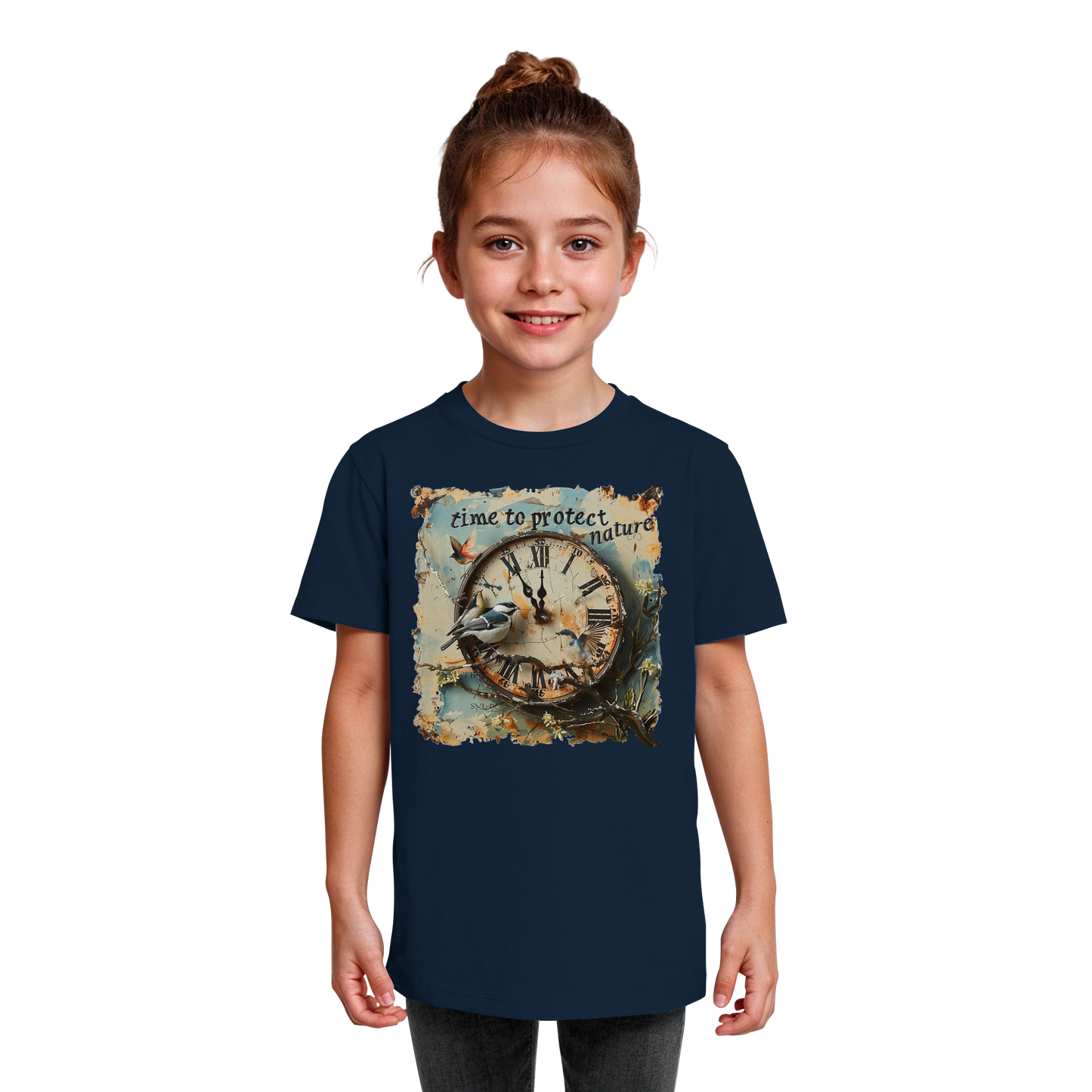 vegwear "time to protect nature" - unisex Kinder T-Shirt, nachhaltige Mode
