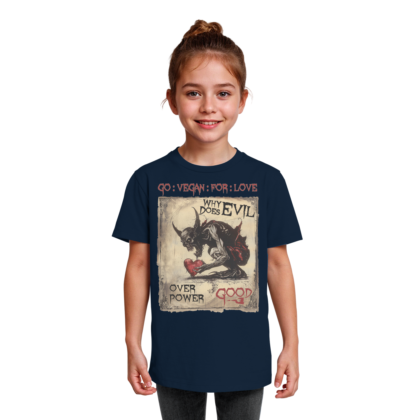vegwear "why does evil" - unisex Bio Kinder T-Shirt