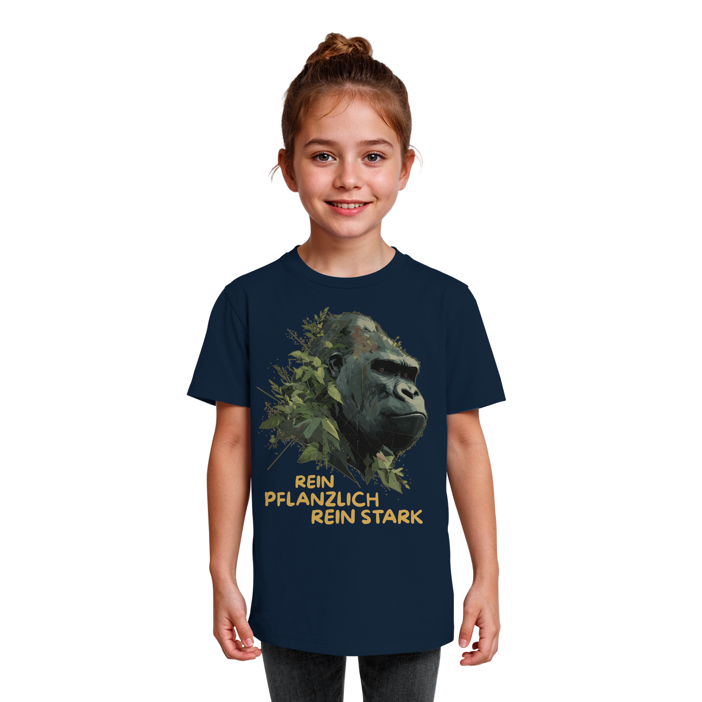 vegwear "Gorilla, rein pflanzlich rein stark" - unisex Kids T-Shirt, bio vegan