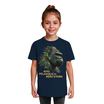 vegwear "Gorilla, rein pflanzlich rein stark" - unisex Kids T-Shirt, bio vegan