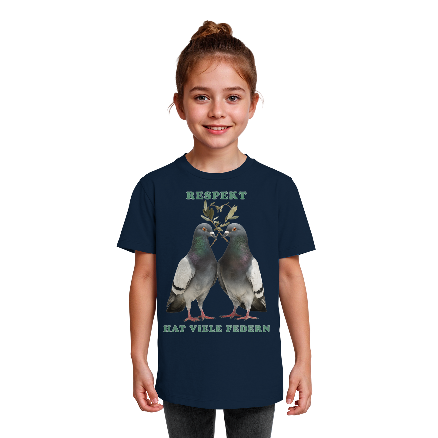 vegwear "Respekt hat viele Federn" - unisex Bio Kids Shirt