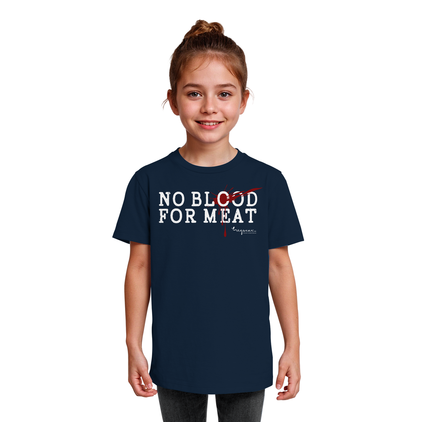 Bio-T-Shirt für Kinder: "no blood for meat" Bio-T-Shirt | vegwear