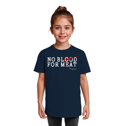 Bio-T-Shirt für Kinder: "no blood for meat" Bio-T-Shirt | vegwear
