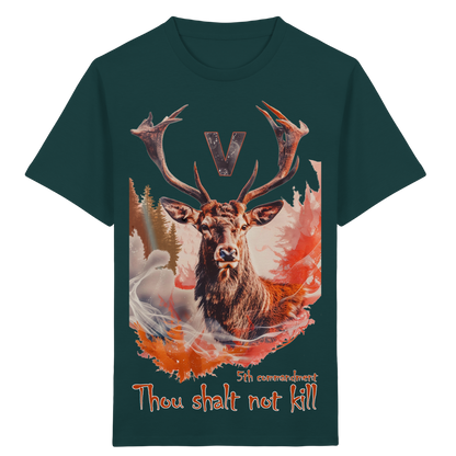unisex Kids Bio T-Shirt: 'thou shalt not kill 5th' | vegwear 