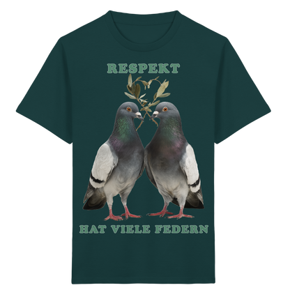 vegwear "Respekt hat viele Federn" - unisex Bio Kids Shirt