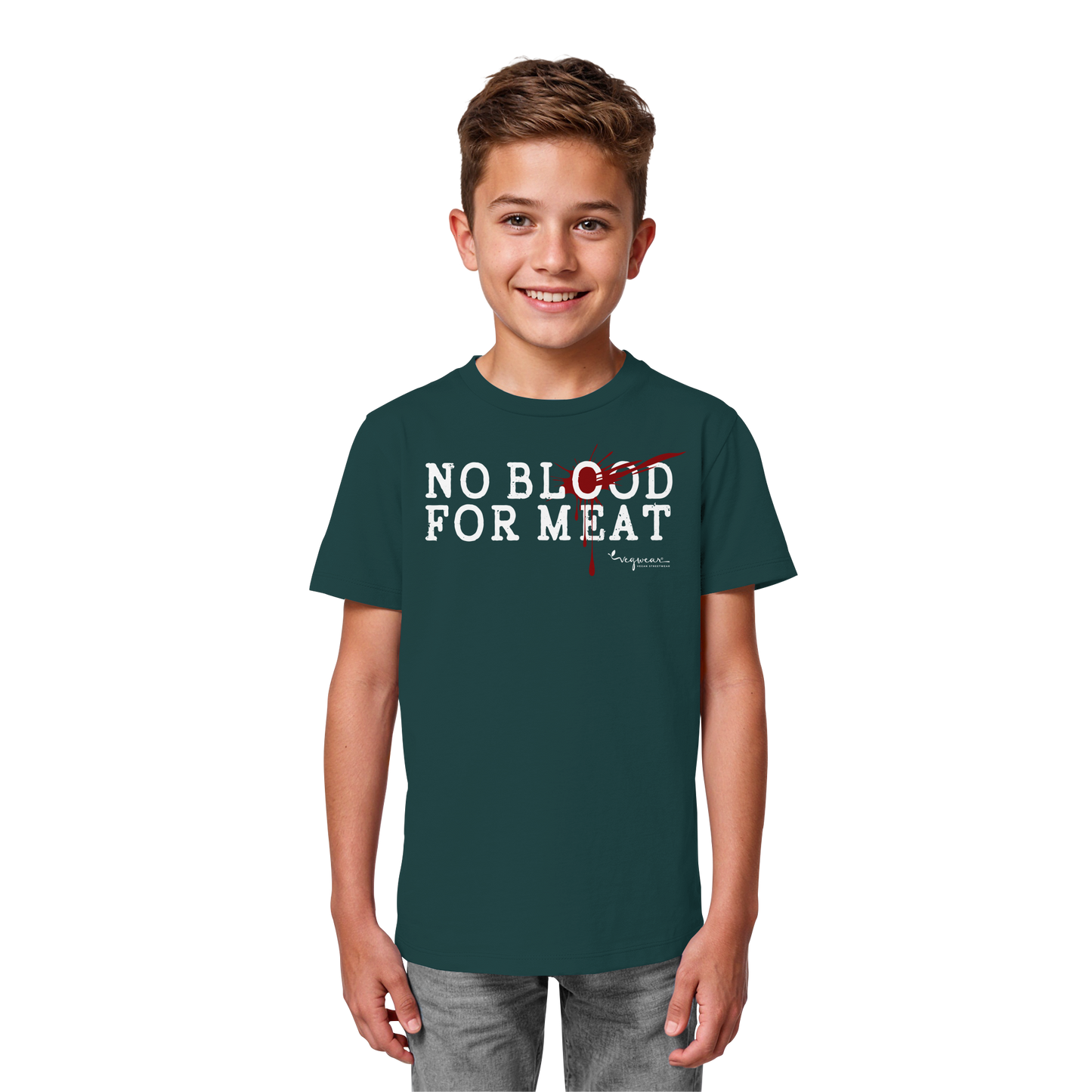 vegwear "no blood for meat" - Kids Organic Shirt