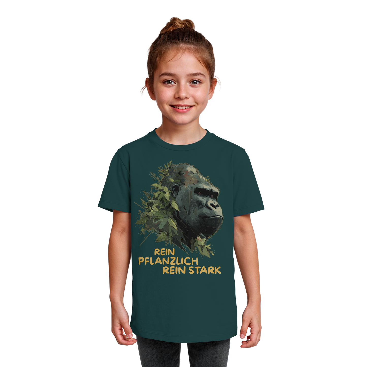 vegwear "Gorilla, rein pflanzlich rein stark" - unisex Kids T-Shirt, bio vegan